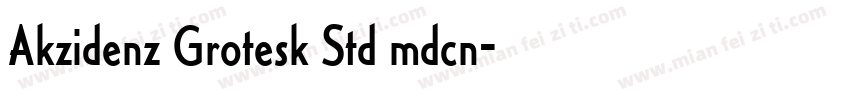 Akzidenz Grotesk Std mdcn字体转换